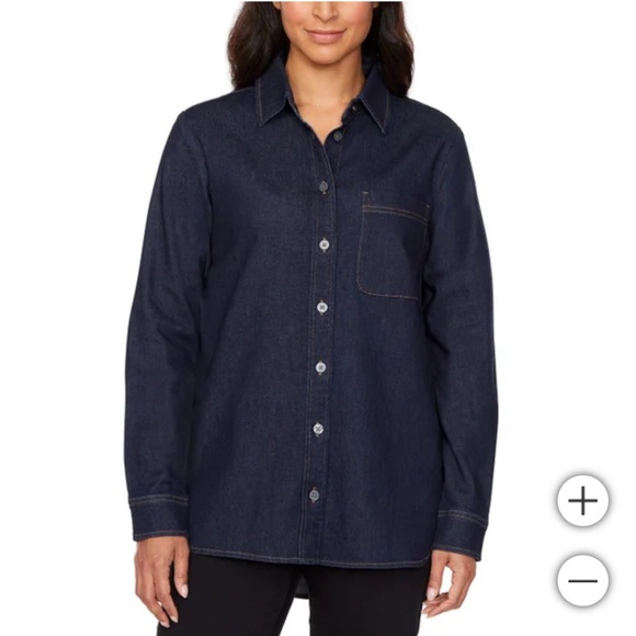 Buffalo Stretch Denim Shirt Blue - Picture 2 of 16